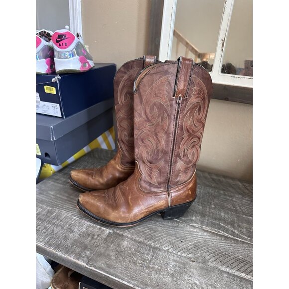 Santa Fe Shoes - Santa Fe Boot Company Women's Leather Cowboy Boots Size 7 1/2 M